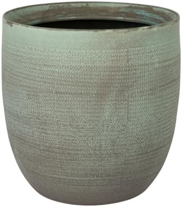 Creative Co-Op Matte Aqua Green Textured Stoneware Planter by Unknown