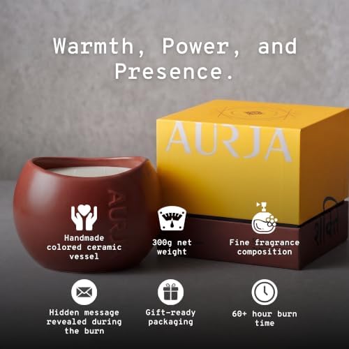 Shakti Luxury Scented Candle with Saffron, Tobacco & Patchouli Fragrance Notes, Soy Coconut & Beeswax Blend, 60+ Hour Burn Time, Premium Natural Wax Candle for Warm Earthy Aroma & Elegant Gift Giving - Image 4