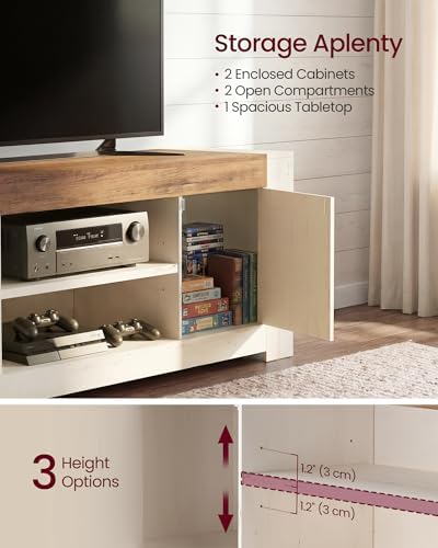 VASAGLE TV Stand with Storage, Farmhouse Entertainment Center for 65'' TV - Image 4