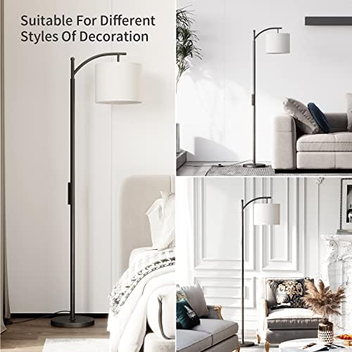 SUNMORY Arc Floor Lamp, Modern Floor Lamp with Remote Control and 9W Bulb - Image 5