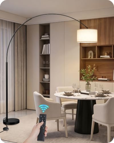 82" Tall Dimmable Arc Floor Lamp for Living Room, Extra Large Arched lamp by GOEBLESON
