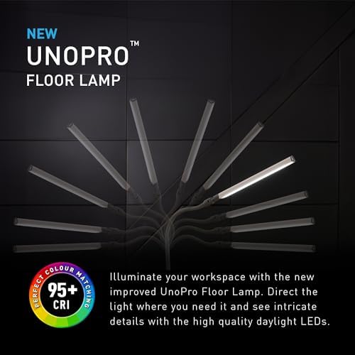 Daylight Floor lamp Uno Pro, Standing Lamp for Living Room, Bedroom, Salon, Office, Touch Control, Flexible Arm, Sleek Design, White - Image 6