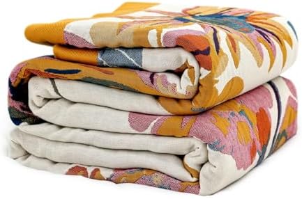 LUTBM Queen Throw Blanket for Bed, 100% Cotton Boho Breathable Fall Quilt by LUTBMFindYourFreeSpiritatHome