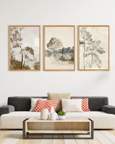 UPWOIGH Neutral Tree Framed Wall Art Set of 3, 16 x 24 Inch - Image 4