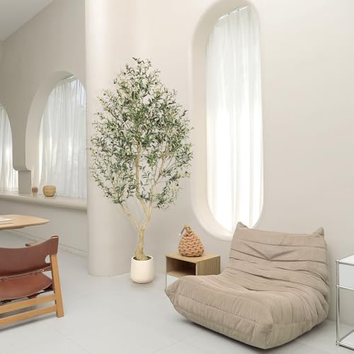 Realead 8ft Faux Olive Tree with Tall Exquisite Planter - Image 6