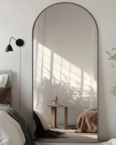 71"x28" Arched Full Length Mirror with Stand,Full Body Floor Mirror - Image 2