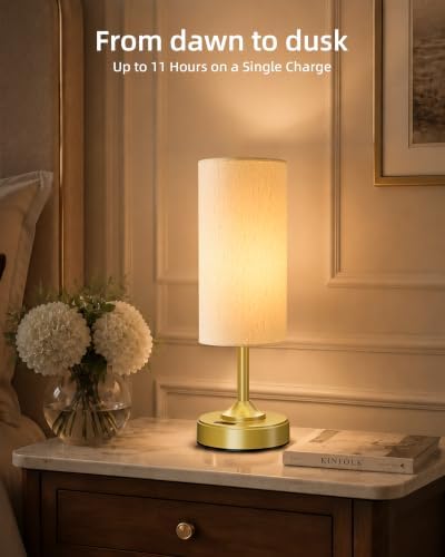 EZVALO Dimmable Cordless Table Lamp, Small Ambient Light with Timer - Image 4