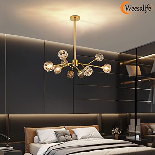 Weesalife Sputnik Chandeliers for Dining Room，9 Lights D30 Inch - Image 4
