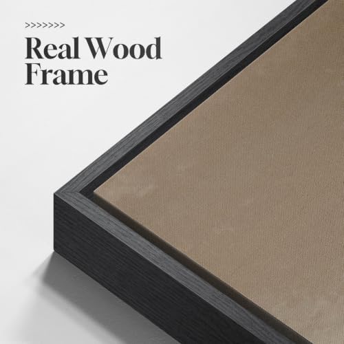 Large Framed Abstract Landscape Wall Art, 2 Piece Brown Vertical Wall Decor - Image 4