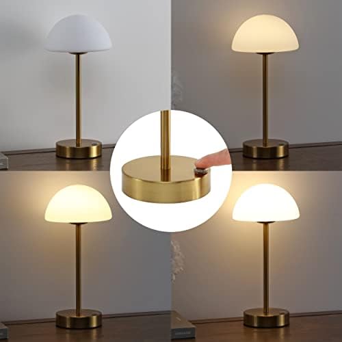 JONATHAN Y Xavier 12.5" Metal Cordless LED Table Lamp, Brass Gold - Image 4