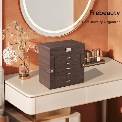 Frebeauty 6-Layer Jewelry Box for Women,Large Jewelry Organizer with Drawer - Image 2