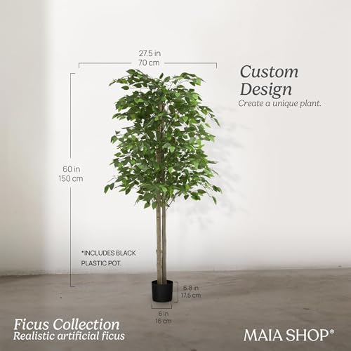 Maia Shop - Artificial Ficus Tree - 5 ft Indoor Plant - Image 6