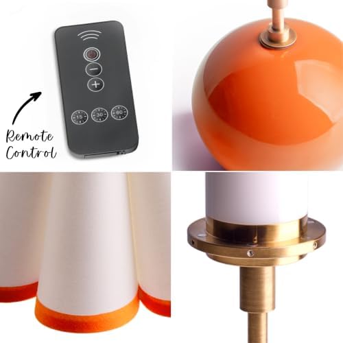 Pooky Lighting Cecily Rechargeable Ceramic Table Lamp 15" - Cordless Lamp - Image 5
