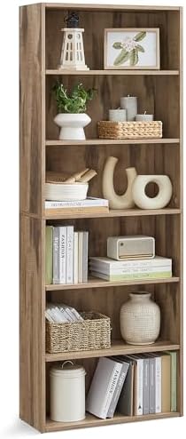 VASAGLE 6-Tier Bookshelf, Storage Organizer, 23.6 x 9.5 x 63.2 Inches by VASAGLEbySONGMICSHOME