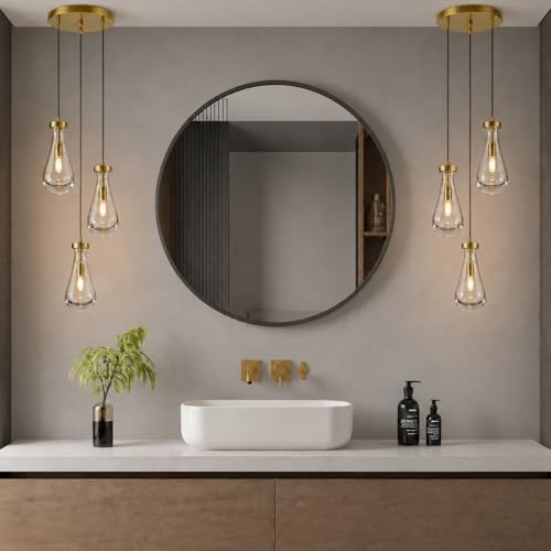 Raindrop Pendant Light Fixtures of 3 Lights,Tear Drop Pendants Light - Image 7