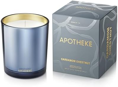 Apotheke Signature Scented Candles for Home, Cardamom Chestnut - 10.5 Oz by Apotheke