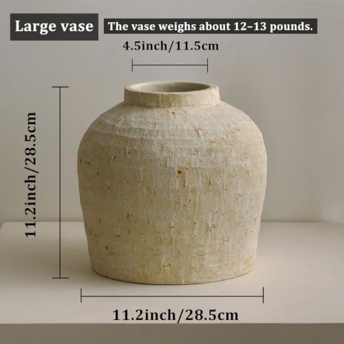 Large Ceramic Vase, Rustic Farmhouse Terracotta Vase for Home Decor - Image 2