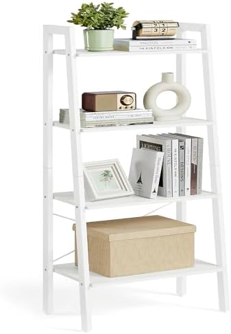 VASAGLE Ladder Shelf, Bookcase Book Shelf, Storage Shelves, 4-Tier, 22In by VASAGLEbySONGMICSHOME