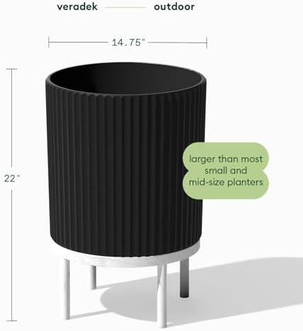 Veradek Demi Series Raised Planter - Round Planter with Stand - Image 2