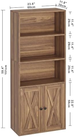 IRONCK Industrial Bookshelves and Bookcases with Doors and Shelves - Image 3