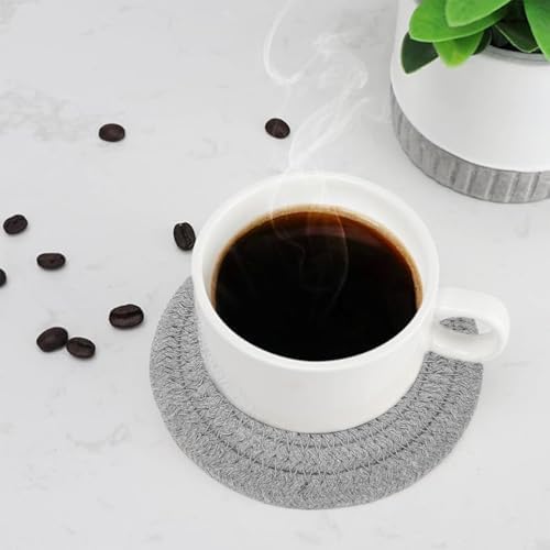 Woven Drink Coasters with Holder, Coasters for Drinks Set of 10 - Image 4