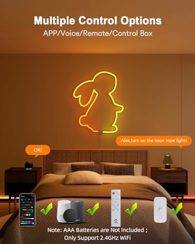 Lumary Smart RGBAI Indoor Neon Rope Light 9.8Ft, CCT 2200-6500K, 180 LEDs/m - Image 3