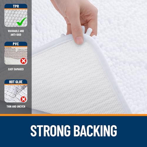 OLANLY Toilet Rugs U-Shaped 24x20, Soft Absorbent Chenille Contour Rugs - Image 6