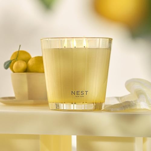 NEST New York Scented 3-Wick Candle, Sunlit Yuzu & Neroli - 21.2 oz - Up to 100-Hour Burn Time - Reusable Glass Vessel - Image 5