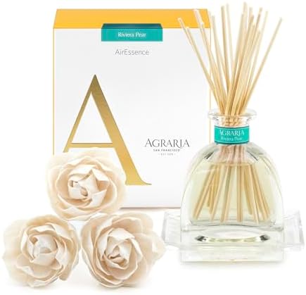 AGRARIA AirEssence Flower and Reed Diffuser Set, Handmade Sola Flower Botanical Home Fragrance Set, Scented Oil Reed Diffuser Gift for All Occasions by Unknown