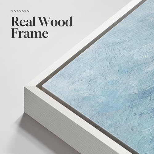 Large Framed Coastal Abstract Wall Art for Living Room, Horizontal 30x60 In - Image 5