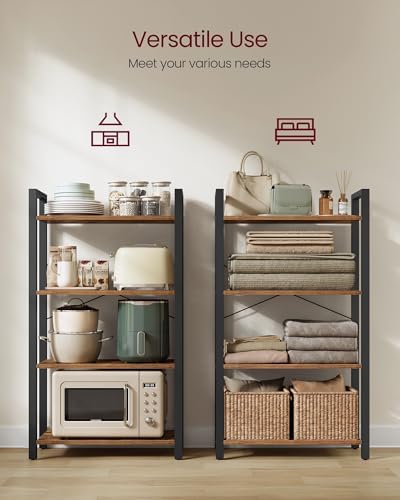 VASAGLE 4-Tier Bookshelf, Bookcase with Shelves, Storage Shelf, Living Room - Image 6