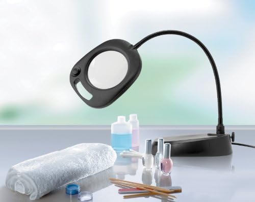 Daylight Company LED Floor Lamp and Table Lamp, Standing Lamp for Living Room, Bedroom, Salon, Office, Touch Control, Flexible Arm, Sleek Design, Multipurpose, Magnifier Lamp, Black - Image 4
