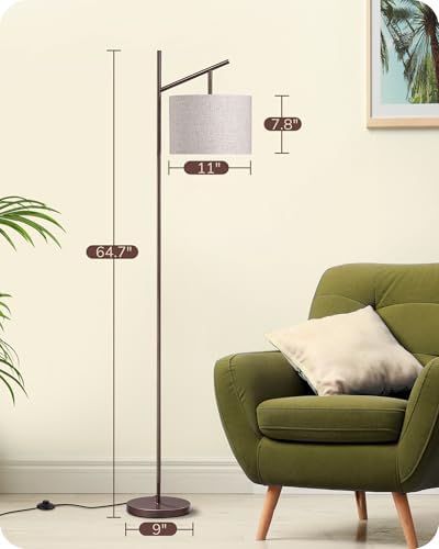 EDISHINE 64.7" Modern Arc Floor Lamps for Living Room, Brown Standing Lamp - Image 6