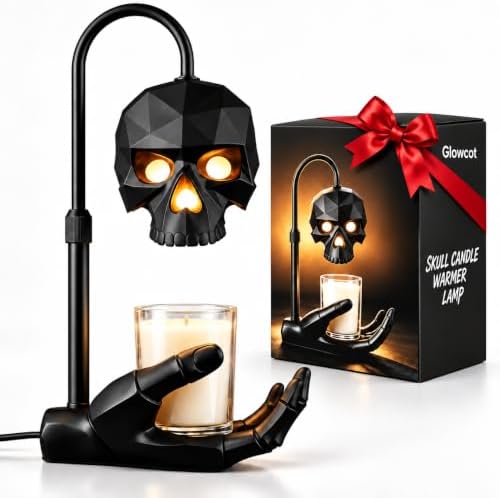 Gothic Skull Candle Warmer Lamp with Timer & Dimmer for Home Decor by Unknown