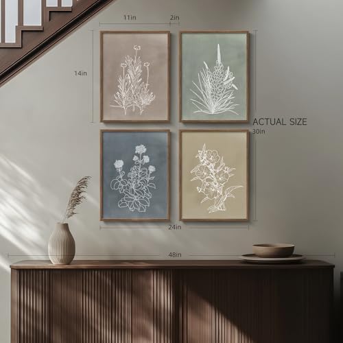 Framed Vintage Neutral Boho Botanical Wall Art for Bedroom, 11x14 In - Image 7