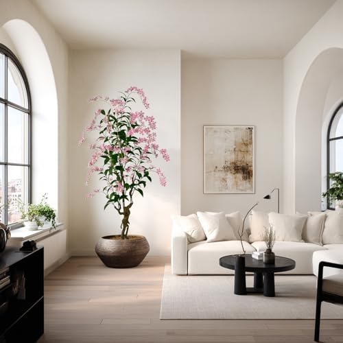 7ft Artificial Pink Jasmine Potted Tree - Image 5