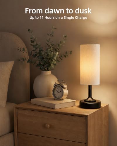 EZVALO Dimmable Cordless Table Lamp, Small Ambient Light with Timer - Image 5