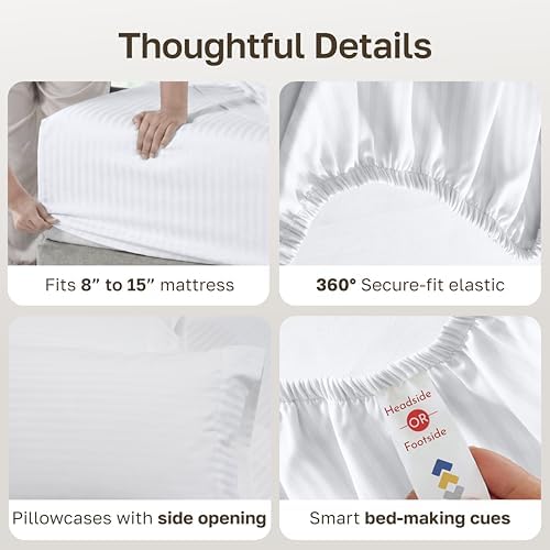 California Design Den Soft 100% Cotton Extra Long Twin Sheets, 3 Pc Set - Image 4