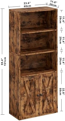 IRONCK Industrial Bookshelves and Bookcases with Doors and Shelves - Image 3