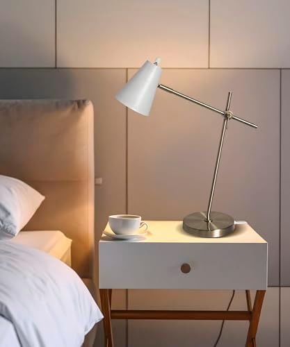 HarvestLand HaloBar White Mordern Desk Lamp, Reading Lamp for Home Office - Image 2
