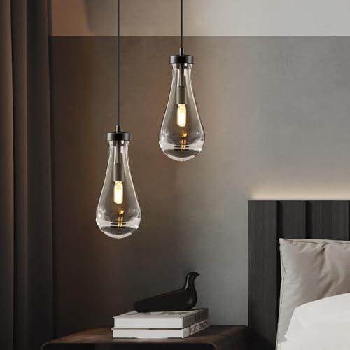 Raindrop Pendant Light Fixtures of 2 Lights,Tear Drop Pendants Light - Image 2