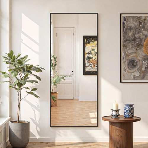 Mirror Full Length 56"x21", Rectangle Full Body Floor Mirrors with Stand - Image 2