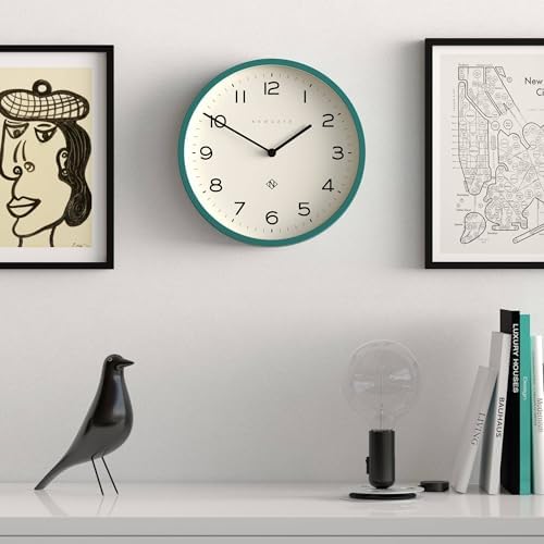 NEWGATE® Number Four Echo wall Clock | Modern Round Clock | 12" | Eden Green | Easy to Read Numbers | Ideal for Kitchen, Living Room or Office - Image 2