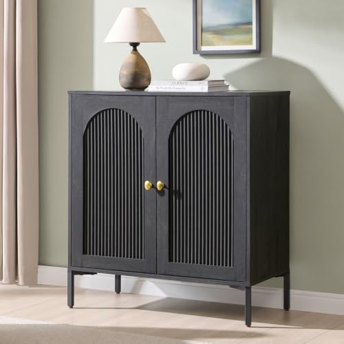 IFBUY 30.88" W Mid Century Modern TV Stands for Living Room, Dark Grey by IFBUYFarmhouseFurniture