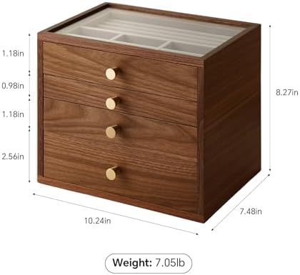 Black Walnut Jewelry Organizer, 4 Layer - Image 3