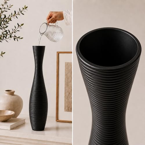 Leewadee Large Floor Vase 20 inches Polyresin for Pampas Grass, Dried Flowers - Image 7