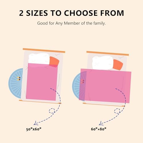L'AGRATY Chunky Knit Throw Blanket for Couch, 50 x 60 Inches, Hot Pink - Image 4