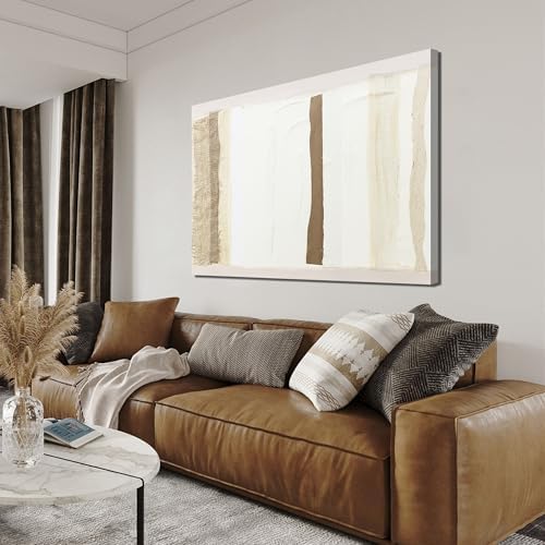 Canvas Wall Art Decor Large Wall Art for Living Room Brown And White Wall Art Decor Artwork for Walls Oversized Abstract Wall Art Prints Canvas Art Wall Decor 32"X48" Bedroom Office Wall Decor by TQJYILUFAART