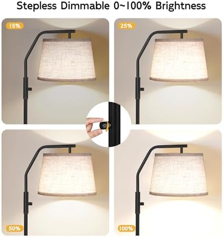 SUNMORY Floor Lamps for Living Room, 0-100% Dimmable Standing Lamp - Image 3