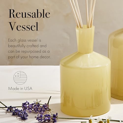 LAFCO New York Classic Reed Diffuser, Chamomile Lavender - 6 oz - Up to 3 Months Fragrance Life - Reusable, Hand Blown Glass Vessel - Natural Wood Reeds - Made in the USA - Image 5